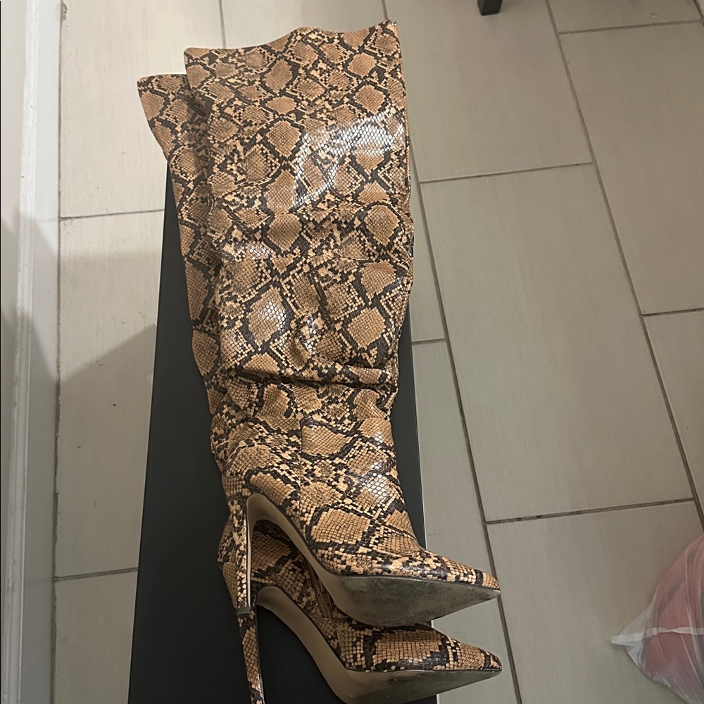 Thigh High Python Boot - image 2